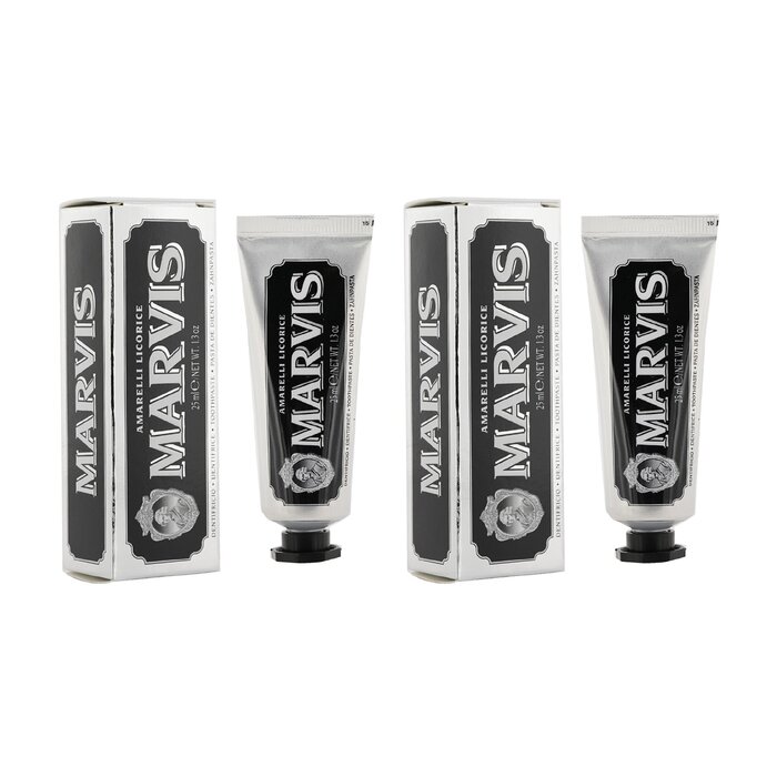 玛尔仕 Marvis Amarelli Licorice Toothpaste Duo Pack (Travel Size) 2x25ml/1.3ozProduct Thumbnail