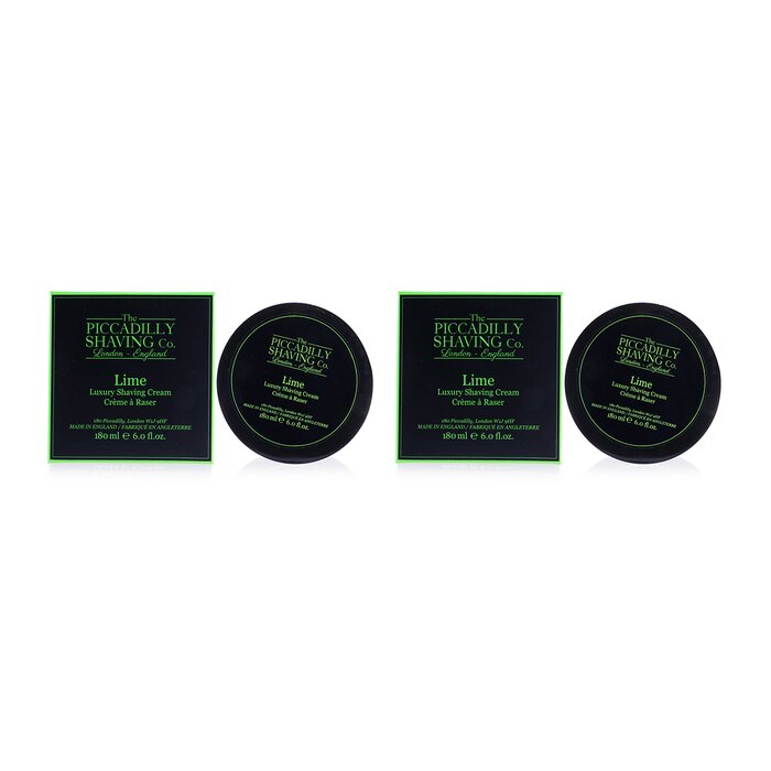 The Piccadilly Shaving Co. Lime Luxury Shaving Cream Duo Pack 2x180g/6ozProduct Thumbnail