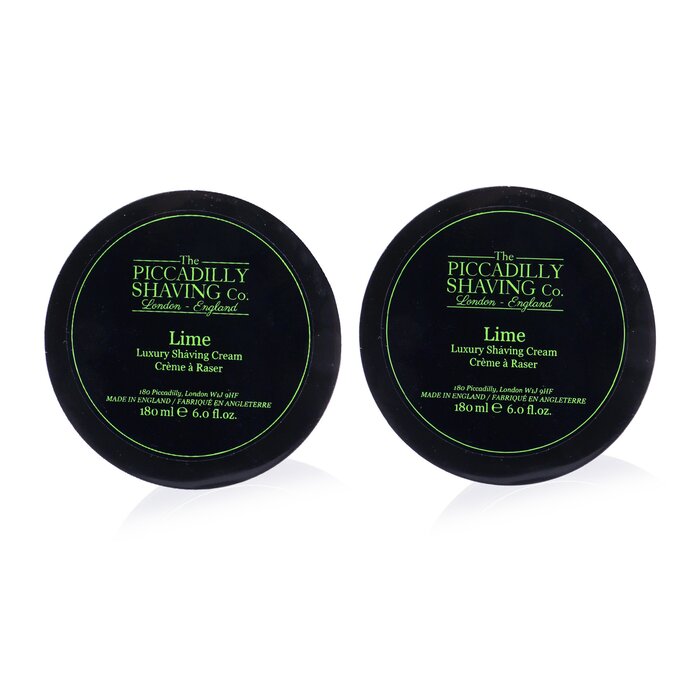 The Piccadilly Shaving Co. Lime Luxury Shaving Cream Duo Pack 2x180g/6ozProduct Thumbnail
