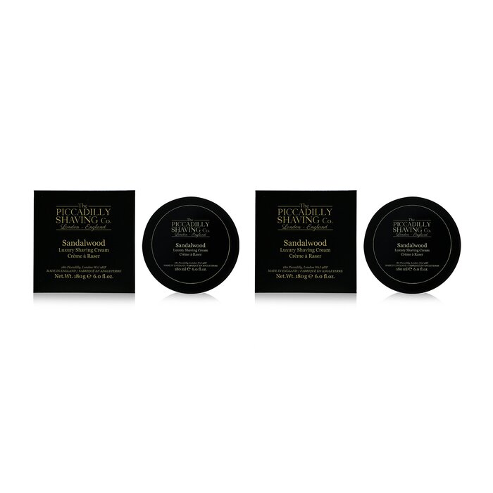 The Piccadilly Shaving Co. Sandalwood Luxury Крем для Бритья Двойная Упаковка 2x180g/6ozProduct Thumbnail