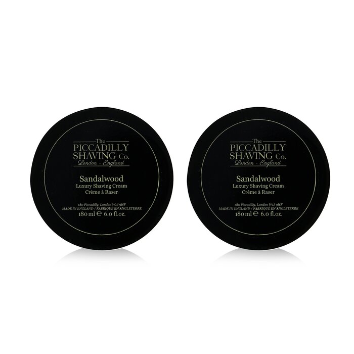 The Piccadilly Shaving Co. Sandalwood Luxury Shaving Cream Duo Pack 2x180g/6ozProduct Thumbnail