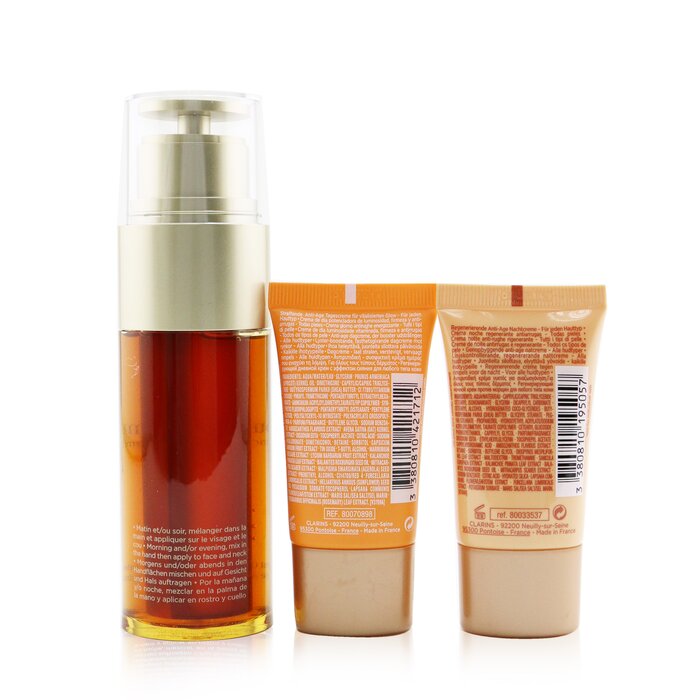 Clarins Double Serum & Extra-Firming Collection: Double Serum 50ml+ Energy Cream 15ml+ Night Cream 15ml+ Bag (Box Slightly Damaged) 3pcs+1bagProduct Thumbnail