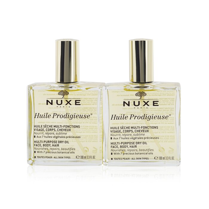 Nuxe Travel With Nuxe Huile Prodigieuse Multi Usage Dry Oil Duo Set: 2x Dry Oil 100ml 2x 100ml/3.3ozProduct Thumbnail