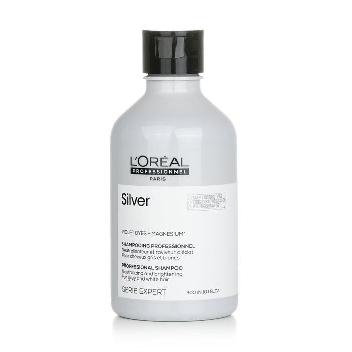 L'Oreal Professionnel Serie Expert - Silver Violet Dyes + Magnesium Neutralising and Brightening Shampoo (For Grey and White Hair) 300ml/10.1ozProduct Thumbnail