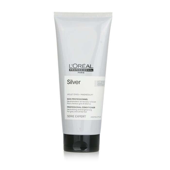 L'Oreal Professionnel Serie Expert - Silver Violet Dyes + Magnesium Neutralising and Brightening Conditioner (For Grey and White Hair) 200ml/6.7ozProduct Thumbnail