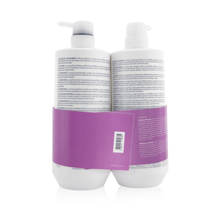 Goldwell Dual Senses Color Brilliance Shampoo & Conditioner Twin Pack (For Fine to Normal Hair) 2pcsProduct Thumbnail