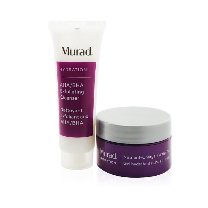 Murad You Dew You Set: Nutrient-Charged Water Gel 15ml + AHA/BHA Exfoliating Cleanser 30ml 2pcsProduct Thumbnail