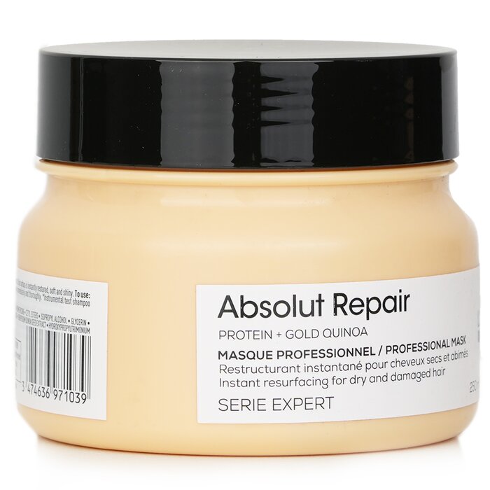 L'Oreal Professionnel Serie Expert - Absolut Repair Gold Quinoa + Protein Instant Resurfacing Mask (For Dry and Damaged Hair) 250ml/8.5ozProduct Thumbnail