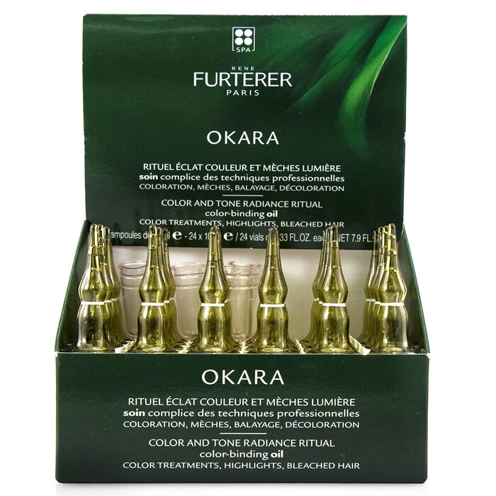 Rene Furterer Okara Color and Tone Radiance Ritual Color-Binding Oil -Color Treatments, Highlights, Bleached Hair (Box Slightly Damaged) 24x10ml/0.33ozProduct Thumbnail