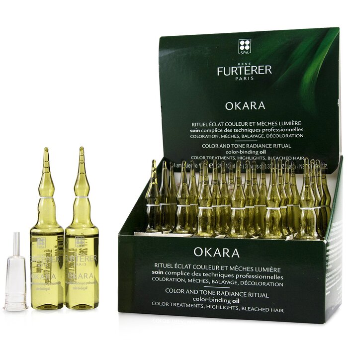 Rene Furterer Okara Color and Tone Radiance Ritual Color-Binding Oil -Color Treatments, Highlights, Bleached Hair (Box Slightly Damaged) 24x10ml/0.33ozProduct Thumbnail