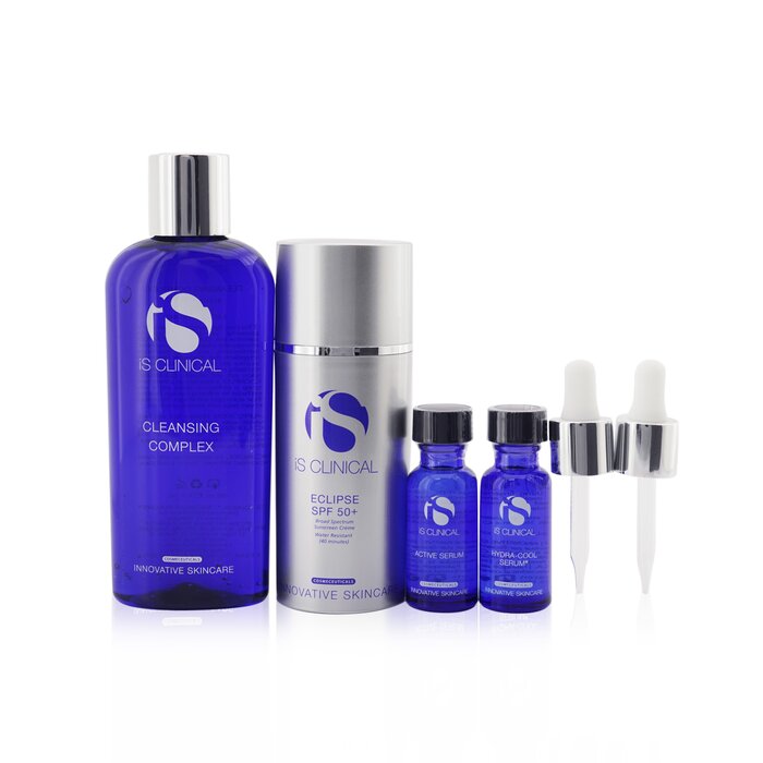 IS Clinical Pure Clarity Collection: Cleansing Complex 180ml + Active Serum 15ml + Hydra-Cool Serum 15ml + Eclipse SPF 50 Sunscreen Cream 100g 4pcsProduct Thumbnail