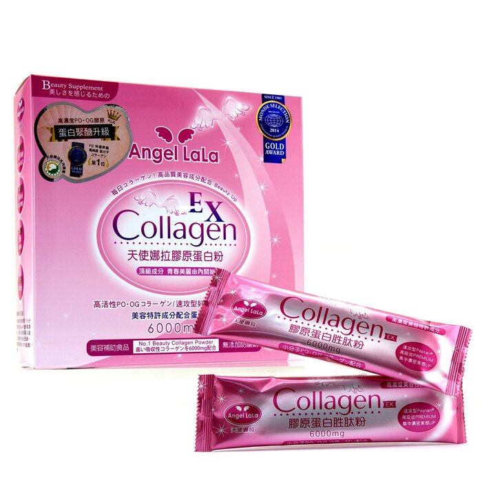 Angel LaLa EX Collagen Patent PO-OG Proteoglycan 6000mg Collagen Powder - Milk Flavoured (Exp. 20/08/2022) 15x8gProduct Thumbnail