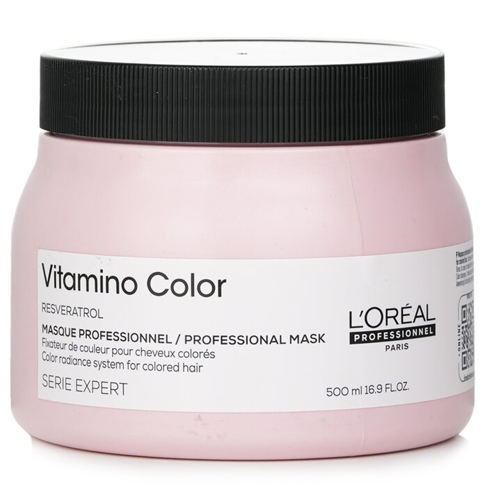 L'Oreal Professionnel Serie Expert - Vitamino Color Resveratrol Rəng Parlaqlıq Sistemi Maskası (Rəngli Saçlar Üçün) (Salon Məhsulu) 500ml/16.9ozProduct Thumbnail