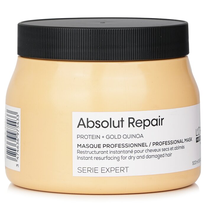 L'Oreal Professionnel Serie Expert - Absolut Repair Gold Quinoa + Protein Instant Resurfacing Mask (For Dry and Damaged Hair) 500ml/16.9ozProduct Thumbnail
