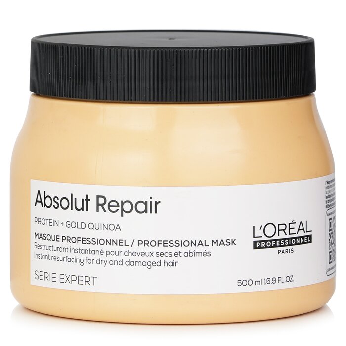 L'Oreal Professionnel Serie Expert - Absolut Repair Gold Quinoa + Protein Instant Resurfacing Mask (για ξηρά και κατεστραμμένα μαλλιά) 500ml/16.9ozProduct Thumbnail