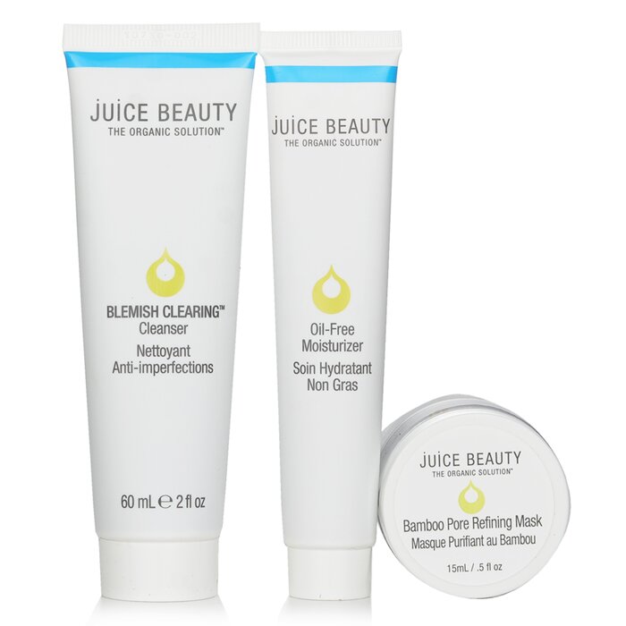 Juice Beauty Blemish Clearing Solutions Kit : Cleanser + Moisturizer + Mask + Washcloth (Unboxed) 3pcs+1clothProduct Thumbnail