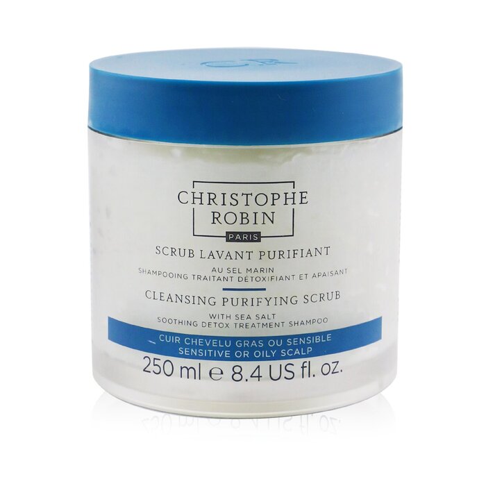 Christophe Robin Cleansing Purifying Scrub with Sea Salt (Soothing Detox Treatment Shampoo) - Sensitive or Oily Scalp 250ml/8.4ozProduct Thumbnail