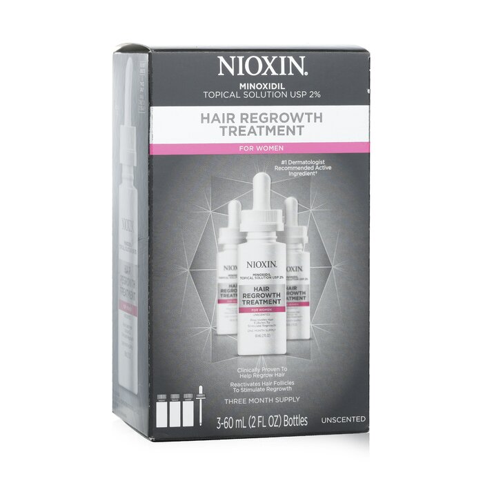 Nioxin Minoxidil 2% Hair Regrowth Treatment For Women 3x60ml/2ozProduct Thumbnail