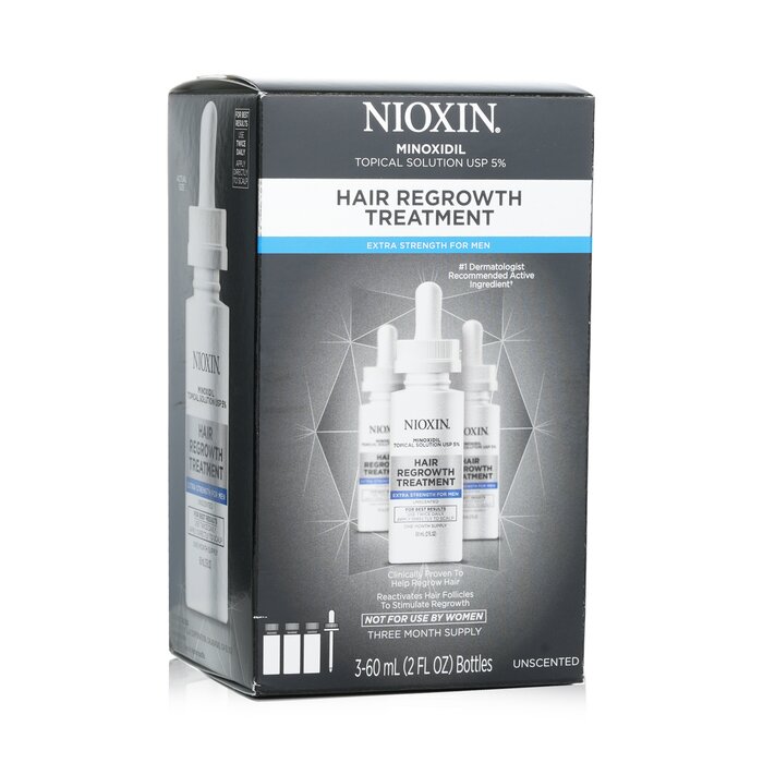 Nioxin Minoxidil 5% Hair Regrowth Treatment Extra Strength For Men 3x60ml/2ozProduct Thumbnail