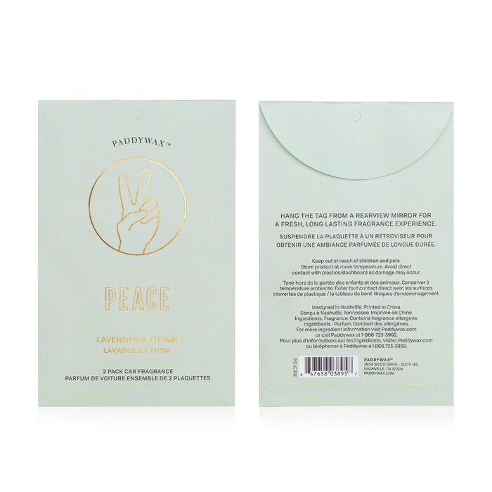 Paddywax Impressions Car Fragrance - Peace 2packsProduct Thumbnail
