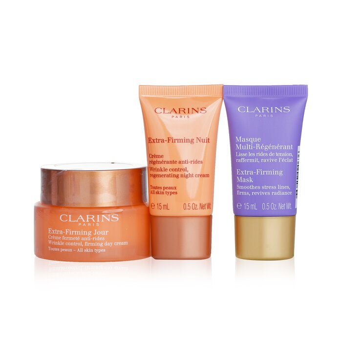 Clarins Extra Firming Set :Day Cream 50ml + Night Cream 15ml + Mask 15ml 3pcsProduct Thumbnail