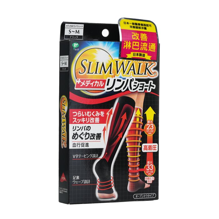 SlimWalk 醫療保健壓力襪 (露趾設計,中筒) - #黑色 (尺寸:細至中碼)  1pairProduct Thumbnail