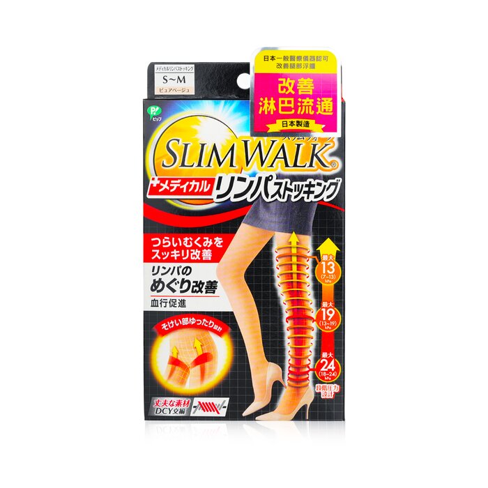 SlimWalk Medical Compression Lymphatic Pantyhose - # Beige (Size: S-M) 1pairProduct Thumbnail