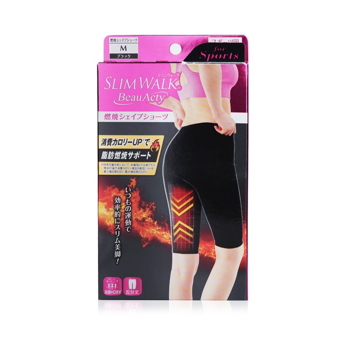 SlimWalk Compression Fat-Burning Support Shape Shorts for Sports - #Blacks (Size: M) 1pairProduct Thumbnail