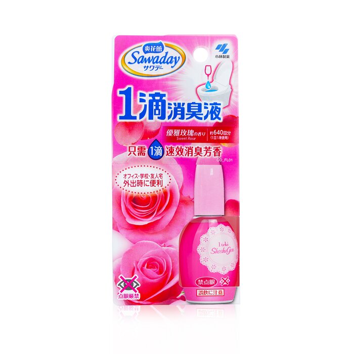 Kobayashi Sawaday 1-Drop Deodorizer for Toilet - Sweet Rose 20mlProduct Thumbnail
