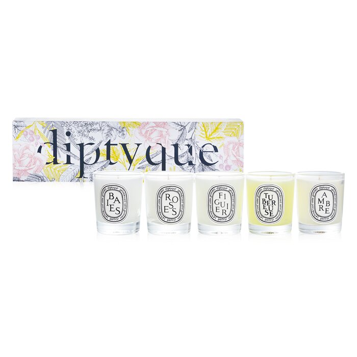 Diptyque Scented Candles Set - Berries, Roses, Fig Tree, Tuberose, Amber 5x35g/1.23ozProduct Thumbnail