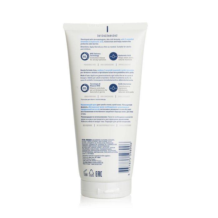 CeraVe Moisturising Cream For Dry to Very Dry Skin 177ml/6ozProduct Thumbnail