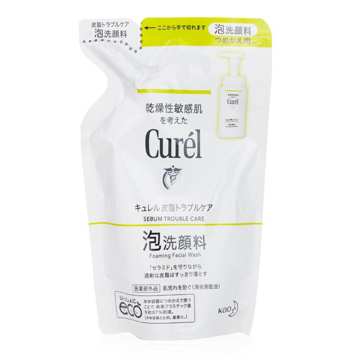 キュレル Curel 皮脂トラブルケア 泡洗顔 つめかえ用 130ml/4.3oz