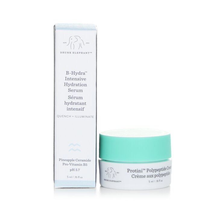 Drunk Elephant Drunk Elephant 2pcs Set: B-Hydra Intensive Hydration Serum 5ml + Protini Polypeptide Cream 5ml (Miniature) 2x5ml/0.16ozProduct Thumbnail