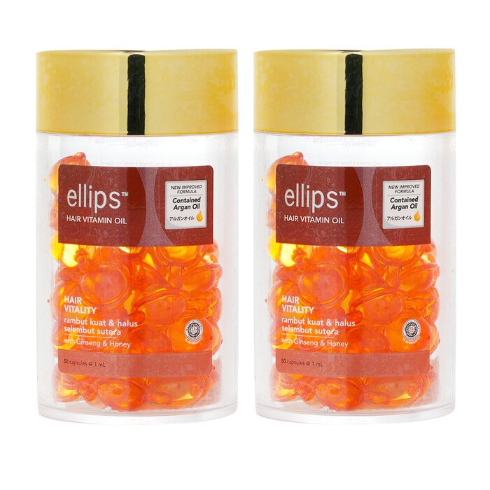 意立诗 Ellips 橙色维生素护发胶囊 - 活力系列 2x50capsulesProduct Thumbnail
