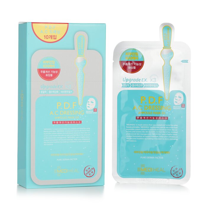 Mediheal P.D.F A.C Dressing Ampoule Mask Ex. (Upgrade) 10pcsProduct Thumbnail