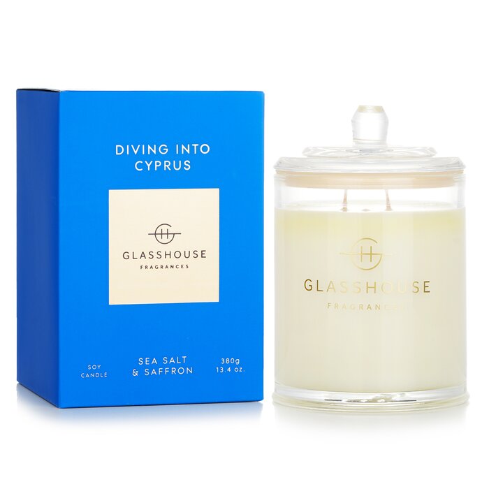 Glasshouse Triple Scented Soy Candle - Diving Into Cyprus (Sea Salt & Saffron)  380g/13.4ozProduct Thumbnail