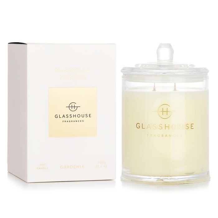 Glasshouse Triple Scented Soy Candle - Marseille Memoir (Gardenia) 380g/13.4ozProduct Thumbnail