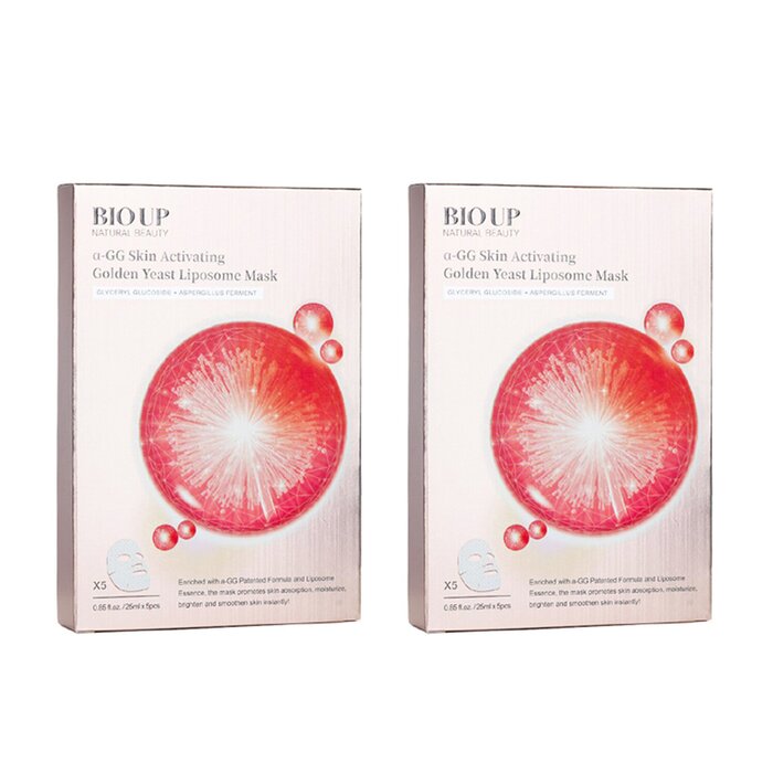 Natural Beauty BIO UP a-GG Ihoa Aktivoiva Golden Yeast Liposome Mask Duo Pack 2x5x25ml/0.84ozProduct Thumbnail