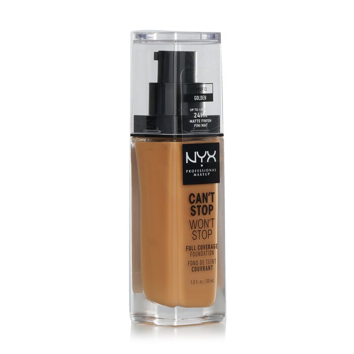NYX Professional Makeup Can't Stop Won't Stop Foundation, 24h Full Coverage  Matte Finish - Medium Olive, 30 mL : : Beauty & Personal Care