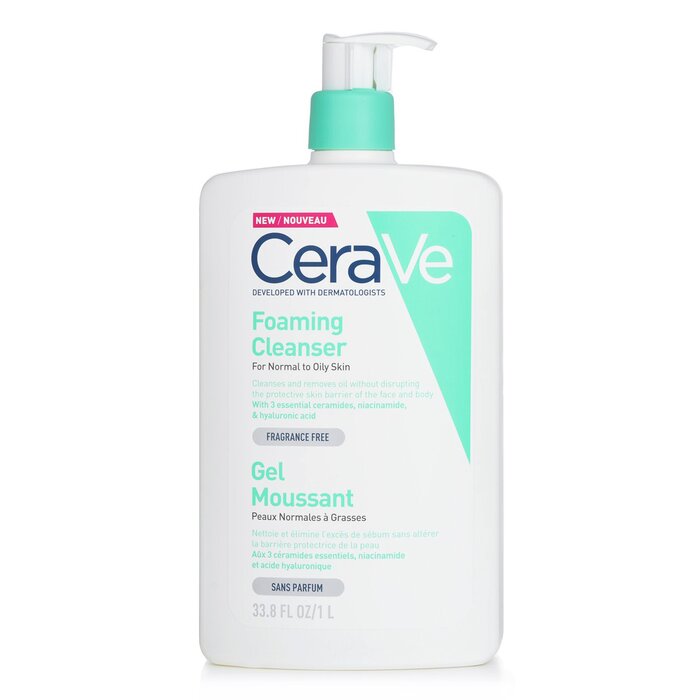 CeraVe Foaming Cleanser For Normal to Oily Skin (With Pump) 1000ml/33.8ozProduct Thumbnail