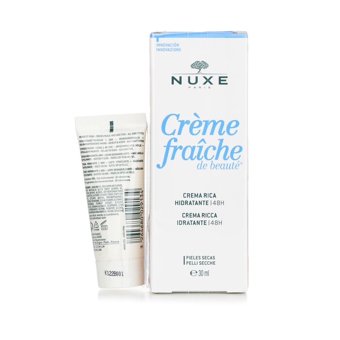 Nuxe Creme Fraiche De Beaute مجموعة هدايا كريم غني بالترطيب لمدة 48 ساعة (للبشرة الجافة إلى شديدة الحساسية ، حتى الحساسة) 30ml+15mlProduct Thumbnail