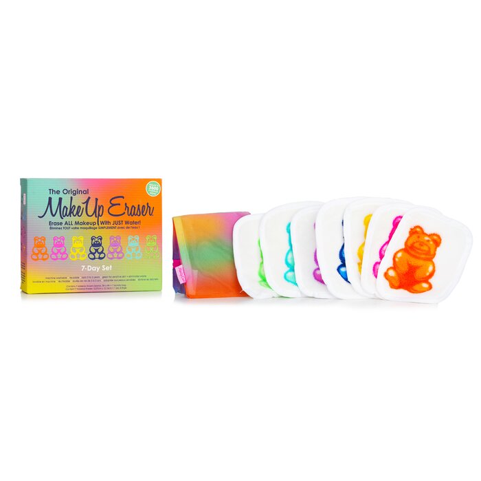 玫卡瑞丝 MakeUp Eraser Gummy Bear 7 Day Set (7x Mini MakeUp Eraser Cloth + 1x Bag) 7pcs+1bagProduct Thumbnail