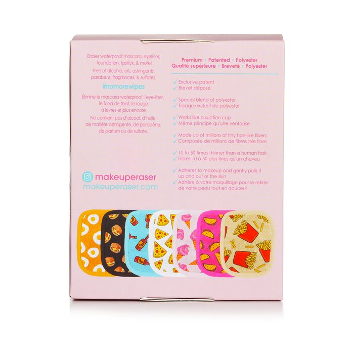 玫卡瑞丝 MakeUp Eraser Foodie 7 Day Set (7x Mini MakeUp Eraser Cloth + 1x Bag) 7pcs+1bagProduct Thumbnail