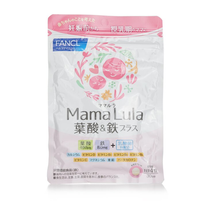 Fancl Mama Lula Folic Acid & Iron Plus Supplement 30 Days 120capsulesProduct Thumbnail