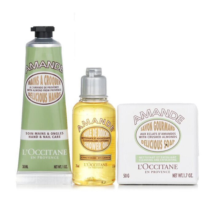 L'Occitane Almond Surprise Box Set Shower Oil 35ml + Almond Hand Cream
