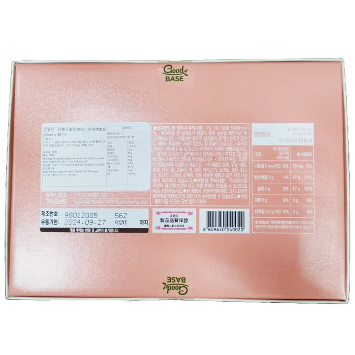 正官庄 Cheong Kwan Jang Goodbase Korean Red Ginseng with Peach drink (10ml*30 Pack) 10 ml x 30 pcsProduct Thumbnail
