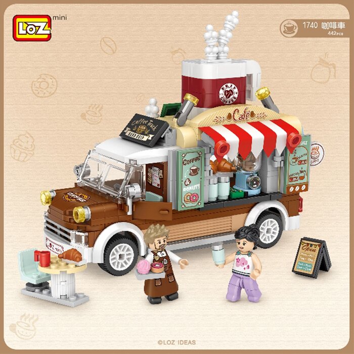 Loz LOZ Mini Blocks - Coffee Car Building Bricks Set 14 x 18 x 8 cm ...