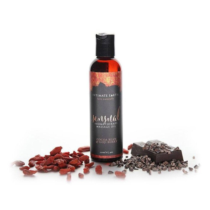 Intimate Earth Sensual Massage Oil Cocoa Bean And Goji Berry 120ml