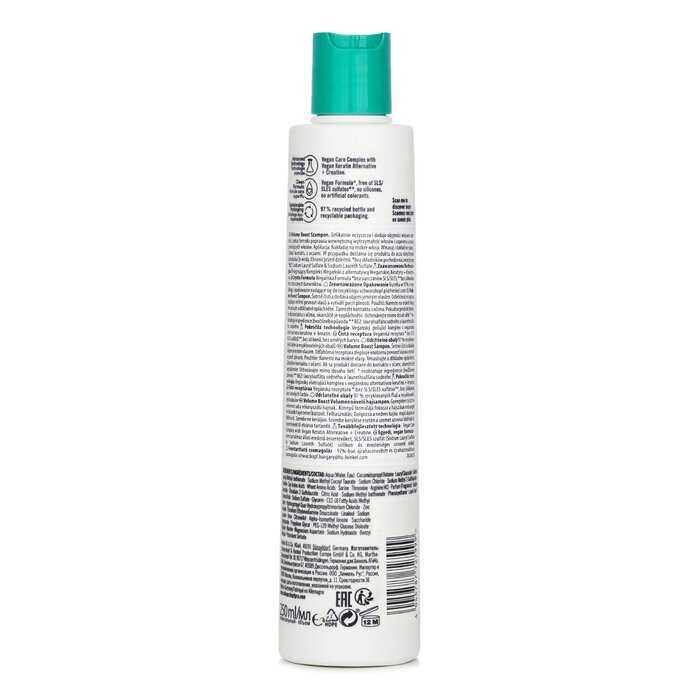 Schwarzkopf Professional Bonacure Volume Boost Creatine Shampoo - labelhair  Europe