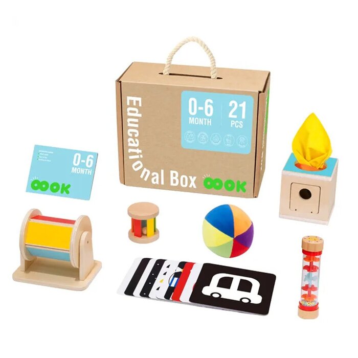 Tooky Toy Co 0-6m Educational Box 32x27x14cm | Strawberrynet USA